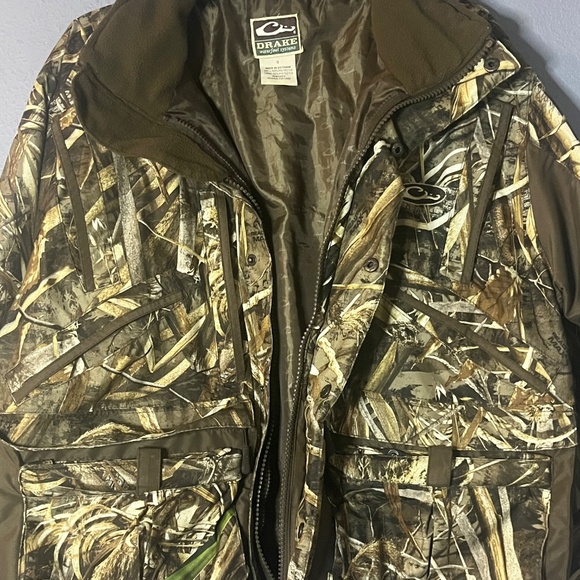 Drake Waterfowl Refuge Jacket Mens Small Realtree Max 5 Magnattach Camo Hunting - Picture 8 of 11